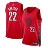 Red Clyde Drexler Twill Basketball Jersey -Trail Blazers #22 Drexler Twill Jerseys, FREE SHIPPING