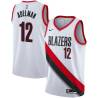 White Rick Adelman Twill Basketball Jersey -Trail Blazers #12 Adelman Twill Jerseys, FREE SHIPPING