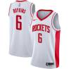 White Earl Boykins Twill Basketball Jersey -Rockets #6 Boykins Twill Jerseys, FREE SHIPPING