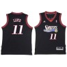 Black Throwback Earl Lloyd Twill Basketball Jersey -76ers #11 Lloyd Twill Jerseys, FREE SHIPPING