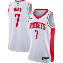 White Sam Mack Twill Basketball Jersey -Rockets #7 Mack Twill Jerseys, FREE SHIPPING