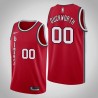 Red Classic Kevin Duckworth Twill Basketball Jersey -Trail Blazers #00 Duckworth Twill Jerseys, FREE SHIPPING