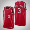 Red Classic Damon Stoudamire Twill Basketball Jersey -Trail Blazers #3 Stoudamire Twill Jerseys, FREE SHIPPING