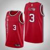 Red Classic Jonny Flynn Twill Basketball Jersey -Trail Blazers #3 Flynn Twill Jerseys, FREE SHIPPING