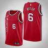 Red Classic Mitchell Butler Twill Basketball Jersey -Trail Blazers #6 Butler Twill Jerseys, FREE SHIPPING