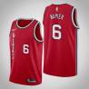 Red Classic Shabazz Napier Twill Basketball Jersey -Trail Blazers #6 Napier Twill Jerseys, FREE SHIPPING