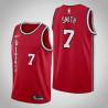 Red Classic Charles Smith Twill Basketball Jersey -Trail Blazers #7 Smith Twill Jerseys, FREE SHIPPING