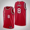 Red Classic Charles Jones Twill Basketball Jersey -Trail Blazers #8 Jones Twill Jerseys, FREE SHIPPING