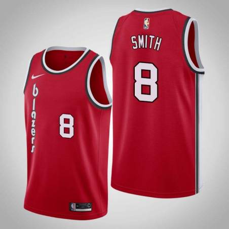 Red Classic Steve Smith Twill Basketball Jersey -Trail Blazers #8 Smith Twill Jerseys, FREE SHIPPING