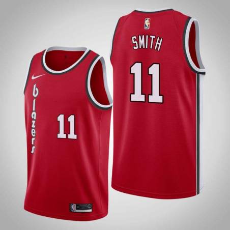 Red Classic Willie Smith Twill Basketball Jersey -Trail Blazers #11 Smith Twill Jerseys, FREE SHIPPING