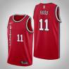 Red Classic Delaney Rudd Twill Basketball Jersey -Trail Blazers #11 Rudd Twill Jerseys, FREE SHIPPING