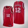 Red Classic Randolph Childress Twill Basketball Jersey -Trail Blazers #12 Childress Twill Jerseys, FREE SHIPPING