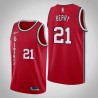 Red Classic Walter Berry Twill Basketball Jersey -Trail Blazers #21 Berry Twill Jerseys, FREE SHIPPING