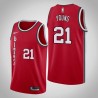 Red Classic Danny Young Twill Basketball Jersey -Trail Blazers #21 Young Twill Jerseys, FREE SHIPPING