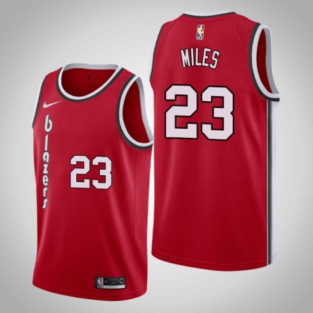 Red Classic Darius Miles Twill Basketball Jersey -Trail Blazers #23 Miles Twill Jerseys, FREE SHIPPING