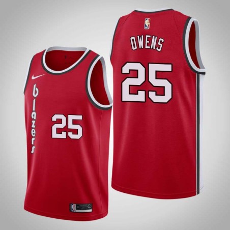 Red Classic Tom Owens Twill Basketball Jersey -Trail Blazers #25 Owens Twill Jerseys, FREE SHIPPING