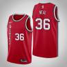 Red Classic Lloyd Neal Twill Basketball Jersey -Trail Blazers #36 Neal Twill Jerseys, FREE SHIPPING