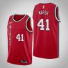 Red Classic Jim Marsh Twill Basketball Jersey -Trail Blazers #41 Marsh Twill Jerseys, FREE SHIPPING