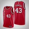 Red Classic Mychal Thompson Twill Basketball Jersey -Trail Blazers #43 Thompson Twill Jerseys, FREE SHIPPING