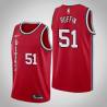 Red Classic Michael Ruffin Twill Basketball Jersey -Trail Blazers #51 Ruffin Twill Jerseys, FREE SHIPPING