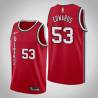 Red Classic James Edwards Twill Basketball Jersey -Trail Blazers #53 Edwards Twill Jerseys, FREE SHIPPING