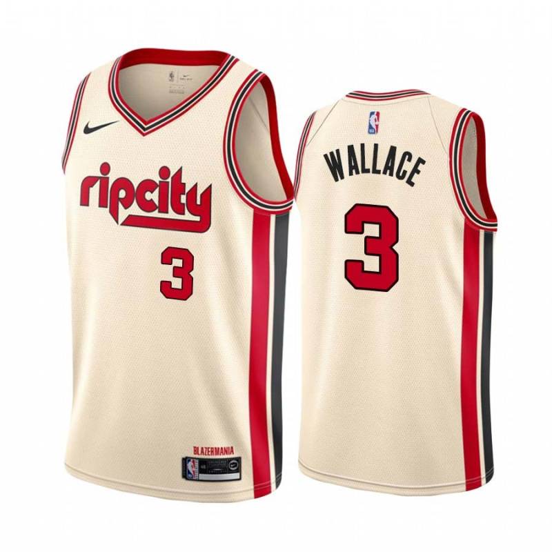 2019-20City Gerald Wallace Twill Basketball Jersey -Trail Blazers #3 Wallace Twill Jerseys, FREE SHIPPING