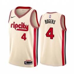 2019-20City Carlos Rogers Twill Basketball Jersey -Trail Blazers #4 Rogers Twill Jerseys, FREE SHIPPING