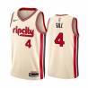 2019-20City Eddie Gill Twill Basketball Jersey -Trail Blazers #4 Gill Twill Jerseys, FREE SHIPPING