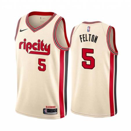 2019-20City Raymond Felton Twill Basketball Jersey -Trail Blazers #5 Felton Twill Jerseys, FREE SHIPPING