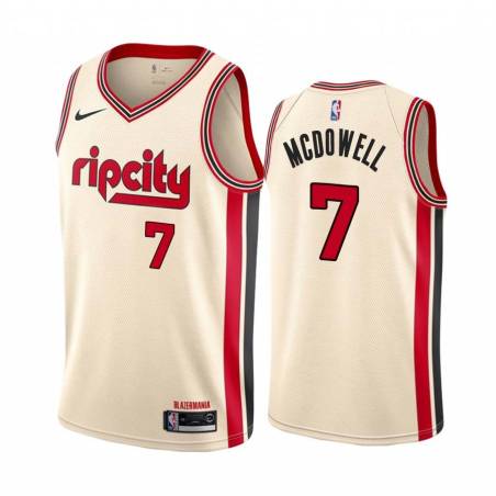 2019-20City Hank McDowell Twill Basketball Jersey -Trail Blazers #7 McDowell Twill Jerseys, FREE SHIPPING