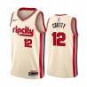 2019-20City John Crotty Twill Basketball Jersey -Trail Blazers #12 Crotty Twill Jerseys, FREE SHIPPING