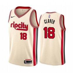 2019-20City Victor Claver Twill Basketball Jersey -Trail Blazers #18 Claver Twill Jerseys, FREE SHIPPING