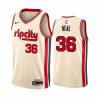 2019-20City Lloyd Neal Twill Basketball Jersey -Trail Blazers #36 Neal Twill Jerseys, FREE SHIPPING