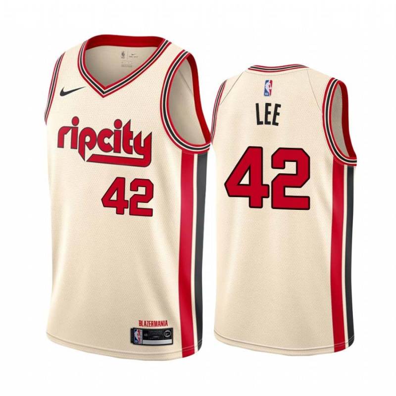 2019-20City Greg Lee Twill Basketball Jersey -Trail Blazers #42 Lee Twill Jerseys, FREE SHIPPING