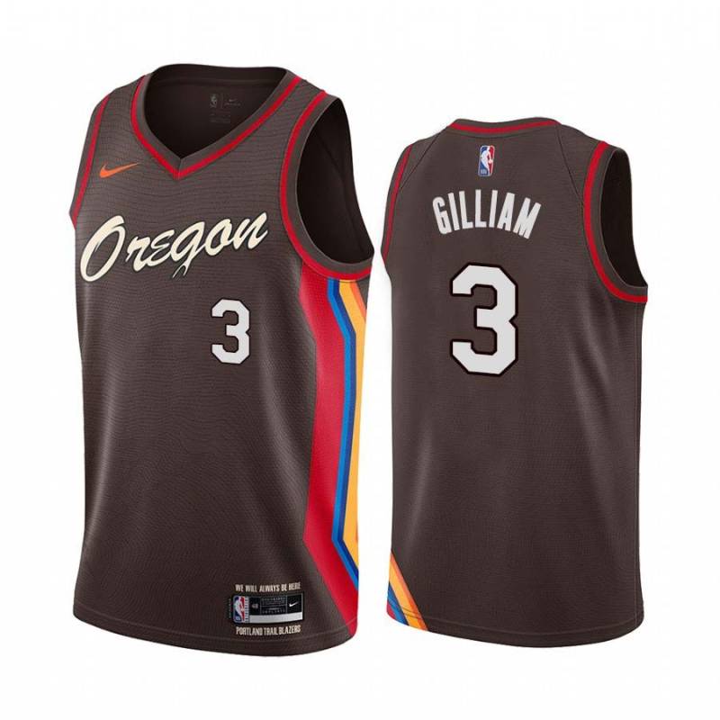 2020-21City Herm Gilliam Twill Basketball Jersey -Trail Blazers #3 Gilliam Twill Jerseys, FREE SHIPPING