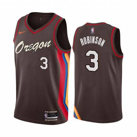 2020-21City Clifford Robinson Twill Basketball Jersey -Trail Blazers #3 Robinson Twill Jerseys, FREE SHIPPING