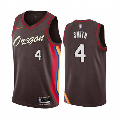 2020-21City Greg Smith Twill Basketball Jersey -Trail Blazers #4 Smith Twill Jerseys, FREE SHIPPING