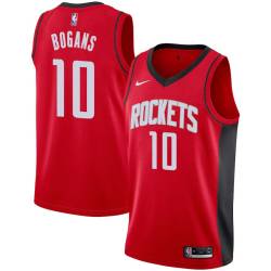 Red Keith Bogans Twill Basketball Jersey -Rockets #10 Bogans Twill Jerseys, FREE SHIPPING