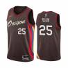 2020-21City Leroy Ellis Twill Basketball Jersey -Trail Blazers #25 Ellis Twill Jerseys, FREE SHIPPING