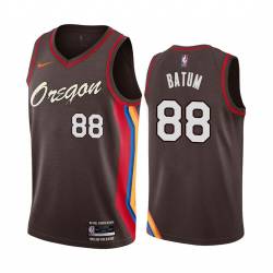 2020-21City Nicolas Batum Twill Basketball Jersey -Trail Blazers #88 Batum Twill Jerseys, FREE SHIPPING