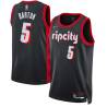 2021-22City Will Barton Twill Basketball Jersey -Trail Blazers #5 Barton Twill Jerseys, FREE SHIPPING