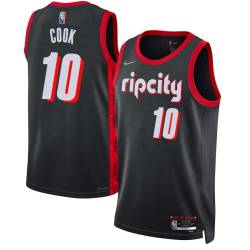 2021-22City Omar Cook Twill Basketball Jersey -Trail Blazers #10 Cook Twill Jerseys, FREE SHIPPING