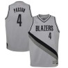 Gray_Earned Jim Paxson Twill Basketball Jersey -Trail Blazers #4 Paxson Twill Jerseys, FREE SHIPPING