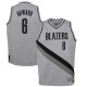 Gray_Earned Juwan Howard Twill Basketball Jersey -Trail Blazers #6 Howard Twill Jerseys, FREE SHIPPING