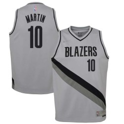 Gray_Earned Fernando Martin Twill Basketball Jersey -Trail Blazers #10 Martin Twill Jerseys, FREE SHIPPING