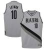 Gray_Earned Jake Layman Twill Basketball Jersey -Trail Blazers #10 Layman Twill Jerseys, FREE SHIPPING