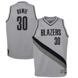 Gray_Earned Sam Bowie Twill Basketball Jersey -Trail Blazers #30 Bowie Twill Jerseys, FREE SHIPPING