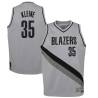 Gray_Earned Joe Kleine Twill Basketball Jersey -Trail Blazers #35 Kleine Twill Jerseys, FREE SHIPPING