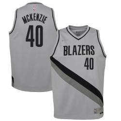 Gray_Earned Stan McKenzie Twill Basketball Jersey -Trail Blazers #40 McKenzie Twill Jerseys, FREE SHIPPING