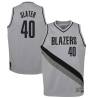 Gray_Earned Reggie Slater Twill Basketball Jersey -Trail Blazers #40 Slater Twill Jerseys, FREE SHIPPING